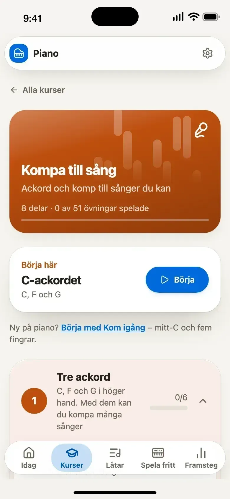 Kursen Kompa till sång i mobilen